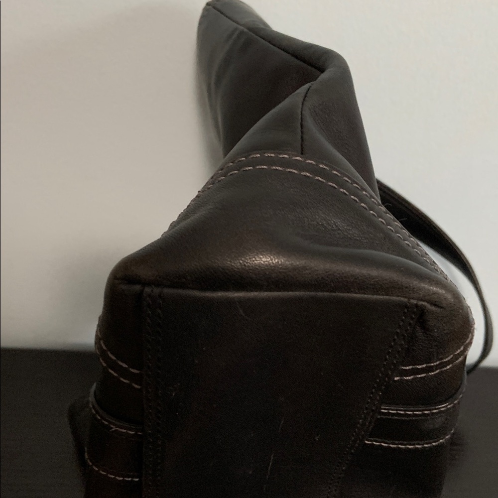 Coach Hampton Black Leather Tote Bag #F10194 - Picture 13 of 13